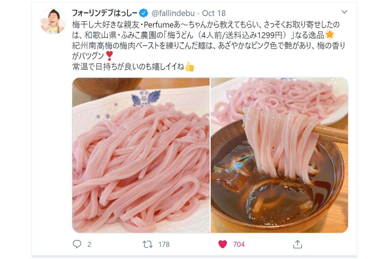 フォーリンデブはっしー様 梅うどん 紹介